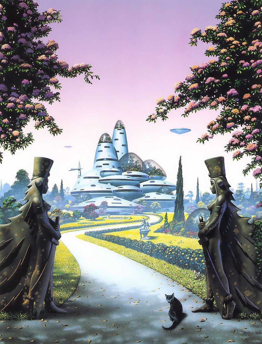 xe0_xeo's tweet image. Sci-fi landscapes by English painter Tim White