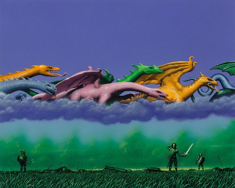 xe0_xeo's tweet image. Sci-fi landscapes by English painter Tim White