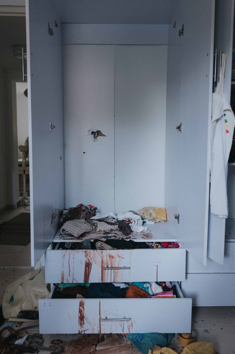 Hi Palestinians 👋

On October 7 you celebrated as you killed 1,200 Israelis, including the children who were hiding in this closet 👇

Are you celebrating now? Are you happy with all the destruction around you? You brought it on yourself. Zero sympathy for you!