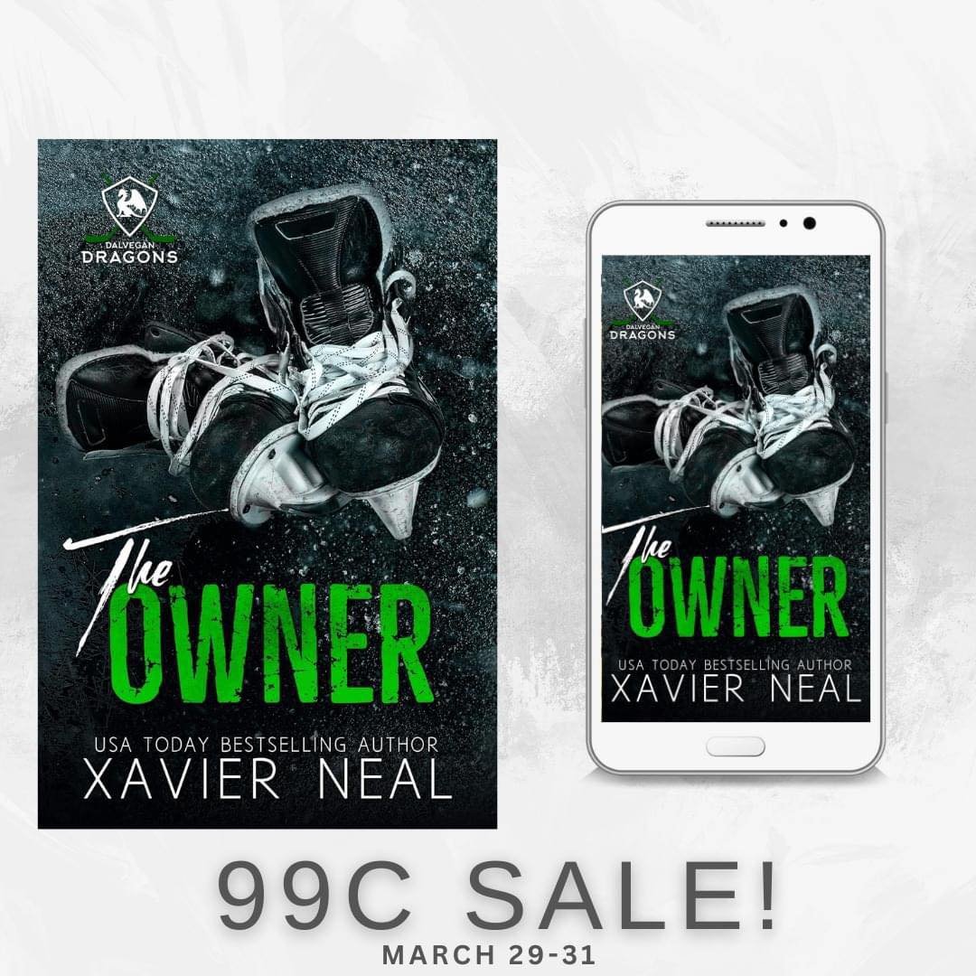 ✩  S-A-L-E ✩

The Owner (Dalvegan Dragons Book 1) By @XavierNeal87  is only  .99c from 03/29 – 31 only!

 amazon.com/dp/B0BS48MFW9/

The Veteran
amazon.com.au/gp/product/B0C…

#99csale #theowner #sale #availablenow #hockeyromance #agegap #surprisepregnancy #dalvegandragons #xavierneal