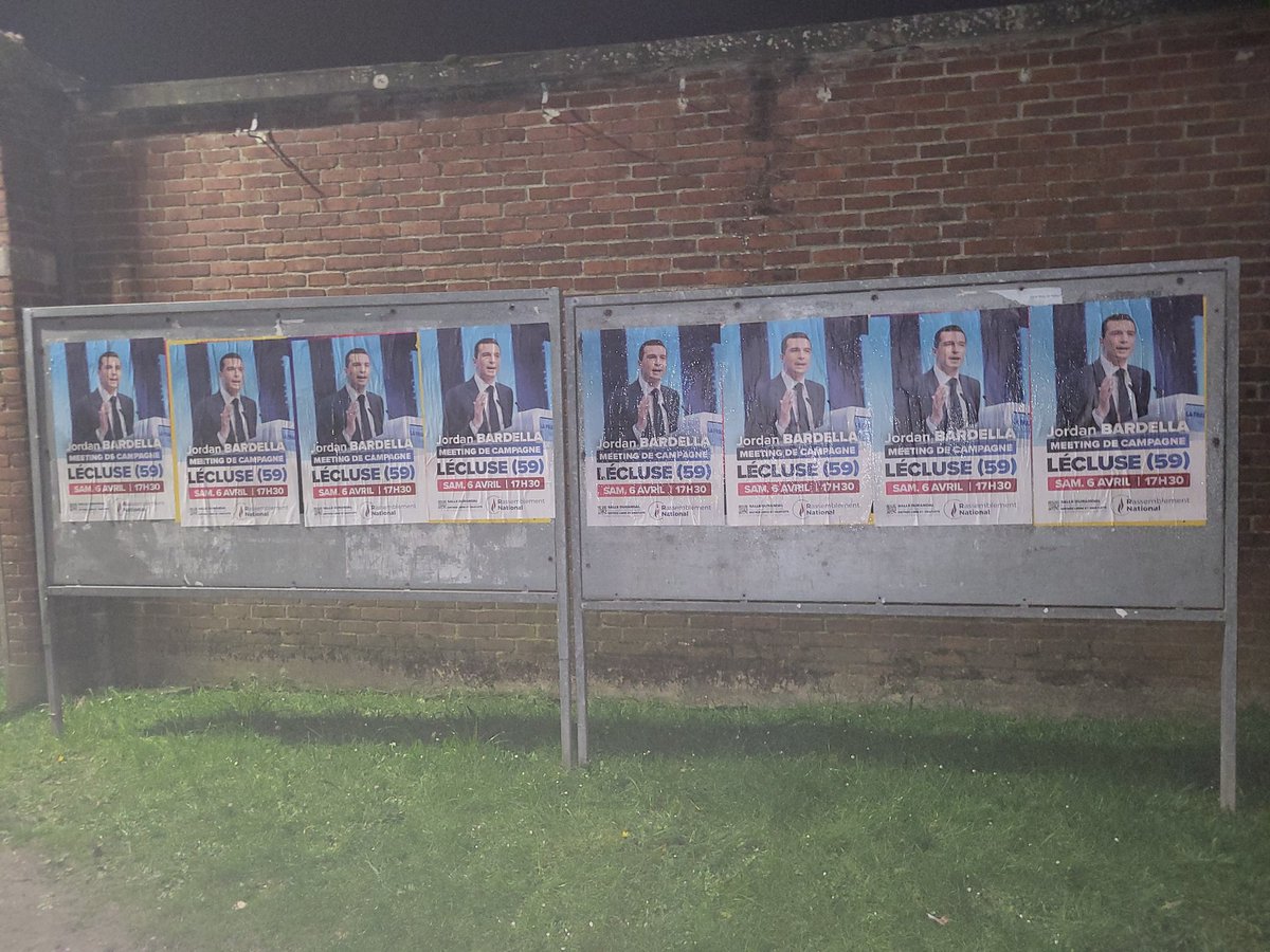 Frederic5916's tweet photo. Collage #circo5916 pour le meeting de @J_Bardella à l'Ecluse le 6 avril à 17h30
#Marchiennes #Rieuley #Auberchicourt #Aniche #Ecaillon #Masny
#VivementLe9Juin #AvecBardella
@RN_Nord59 @thib_francois @RNational_off @MarchioMatthieu @RNJ_Nord merci @Theo_halluin59 #Vianney https://t.co/SErpuuBbxe