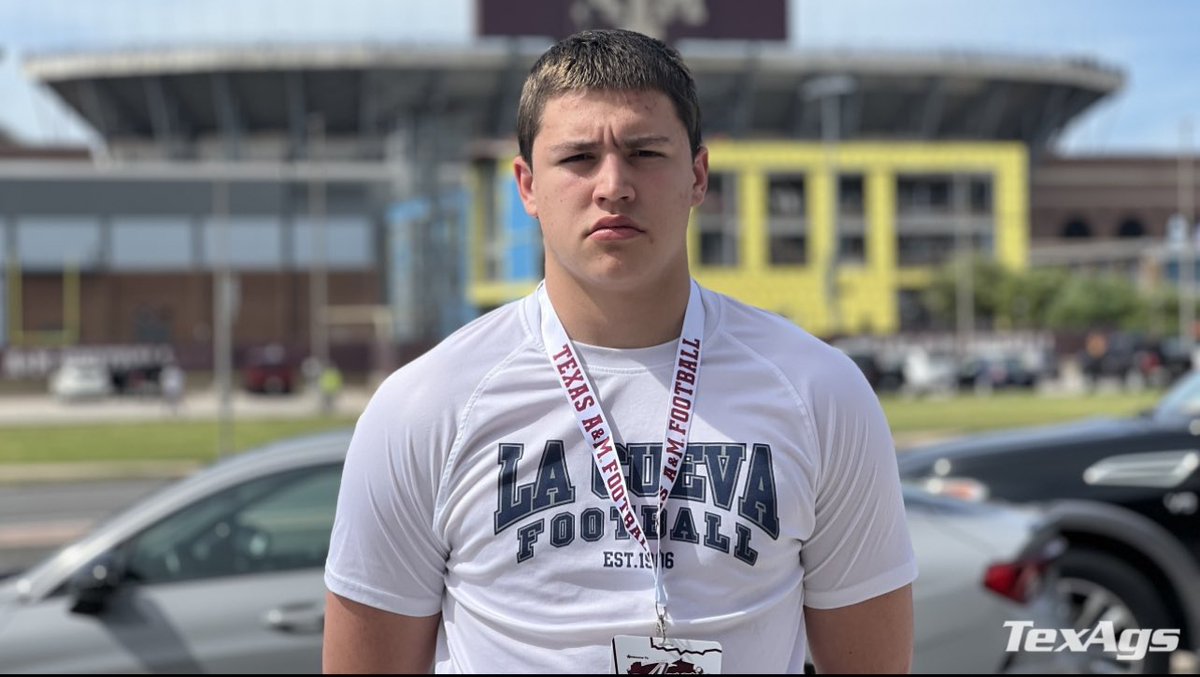 Albuquerque (NM) La Cueva LB Mason Posa stopped by the @TexAgs studio this afternoon while in town on an unofficial visit. He’ll be at Blue Bell Park tonight to watch A&M baseball take on Auburn and get his first look at the #12thMan in action. @MasonPosa | @TA_Recruiting