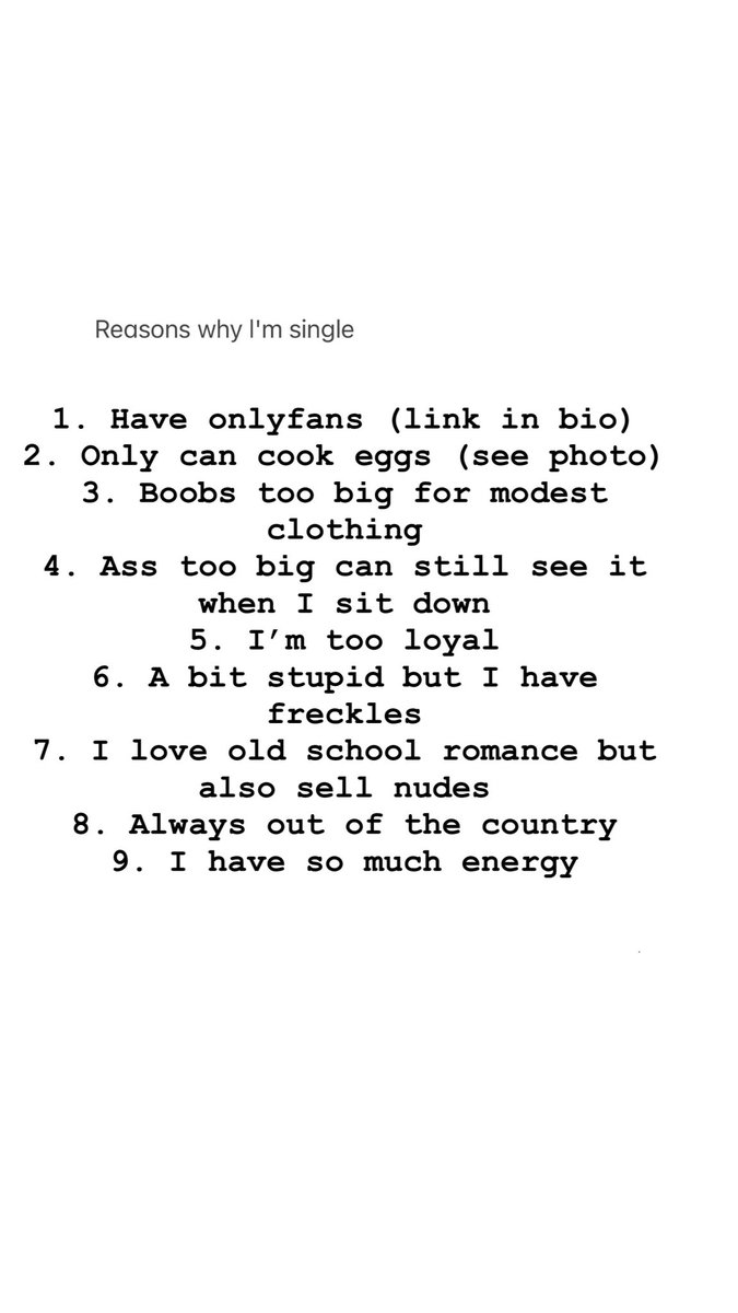 reasons why im single