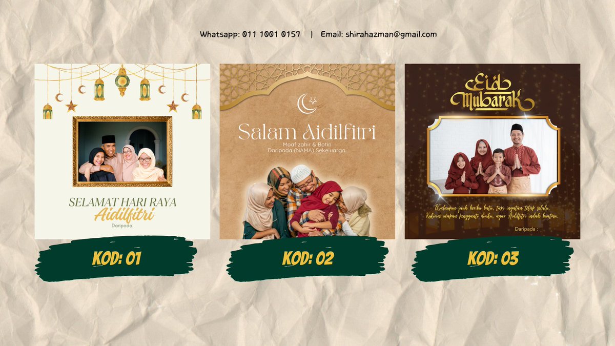 ShirahAzman's tweet photo. Takut tapi nak jugak try to get out of my comfort zone so here I am! Siapa nak saya buatkan kad raya digital bagitau eh.

Untuk custom order, sila tunjuk dulu contoh design yang nak. Kalau I boleh buat, baru kita proceed.

Tolong RT untuk rezeki raya saya. Thank you! https://t.co/t6tUFWEKzL