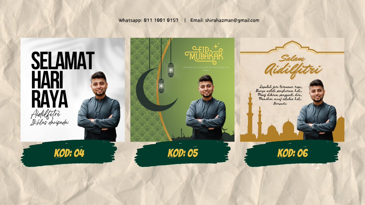 ShirahAzman's tweet photo. Takut tapi nak jugak try to get out of my comfort zone so here I am! Siapa nak saya buatkan kad raya digital bagitau eh.

Untuk custom order, sila tunjuk dulu contoh design yang nak. Kalau I boleh buat, baru kita proceed.

Tolong RT untuk rezeki raya saya. Thank you! https://t.co/t6tUFWEKzL