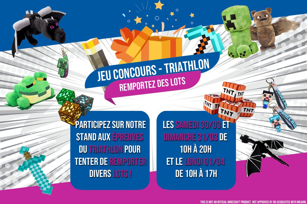 ⏰ Le compte à rebours est terminé! Endorah ouvre son triathlon Minecraft à la #GA24! Pour participer et tenter de remporter des lots, rendez-vous sur notre stand les samedi et dimanche de 10h à 20h et le lundi de 10h à 17h! #Minecraft #Concours #GamersAssembly2024