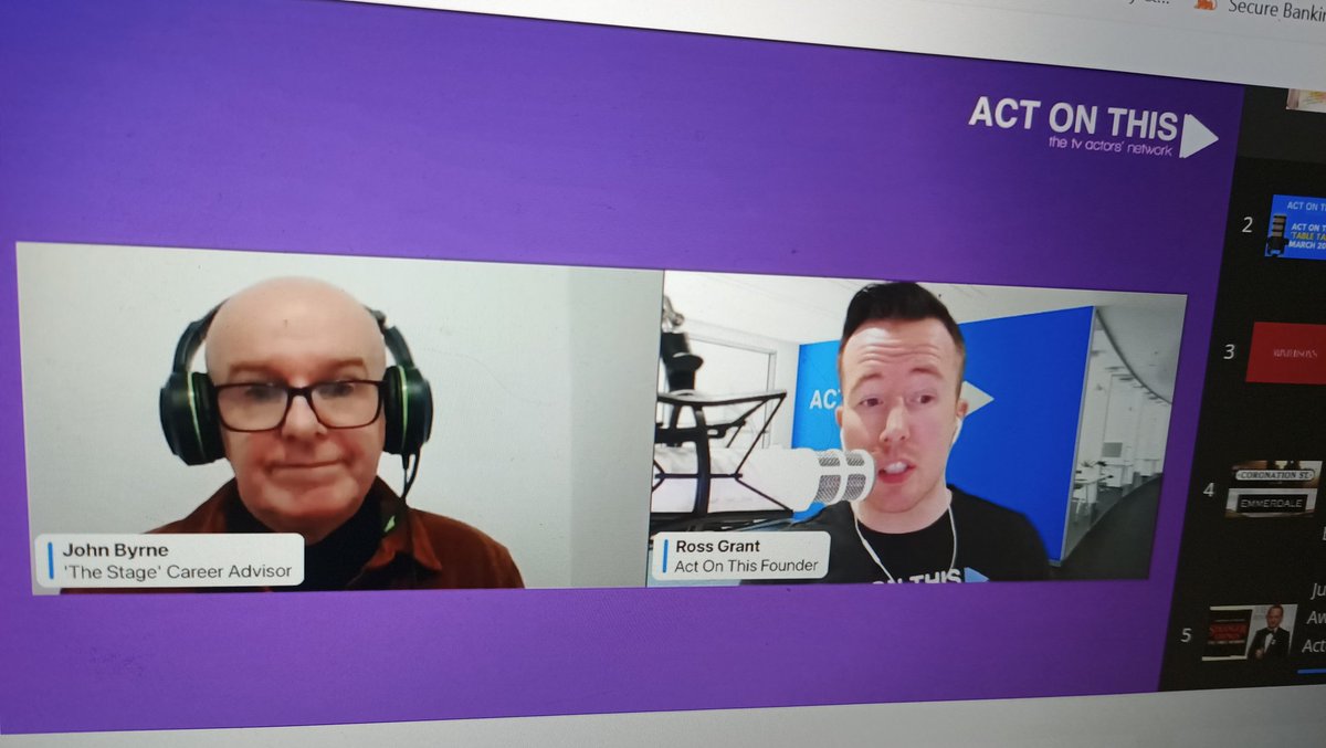 CarolynDActor's tweet image. Just finished catching up on this fabulous session with @dearjohnbyrne &amp;amp; @rossagrant on @ActOnThisTV what an absolutely genuine, helpful &amp;amp; kind man! Thankyou so much💖 looking forward to reading John's book: TheAlwaysWorkingActor #actors #actinglife #actingcommunity #kindness