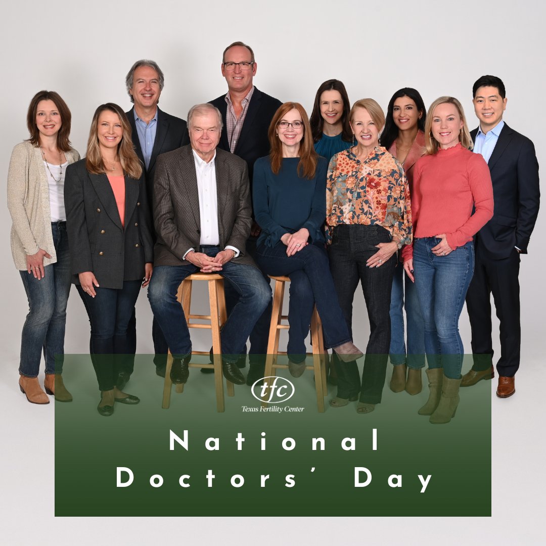 In honor of #NationalDoctorsDay, join us in celebrating doctors everywhere, including our amazing specialists at Texas Fertility Center. Your commitment to excellence and your dedication to providing exceptional care has turned family dreams into reality. #AustinTX #ATX #Texas