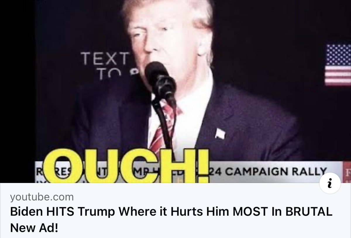 BREAKING VIDEO: 🚨🚨🚨 YES! President Biden just released this brilliant new ad that hits Donald Trump right where it hurts him most. Well done, Joe! Watch it here: youtu.be/oXcLwi28E8E?si… Please retweet and ❤️ to spread it far and wide to every voter!