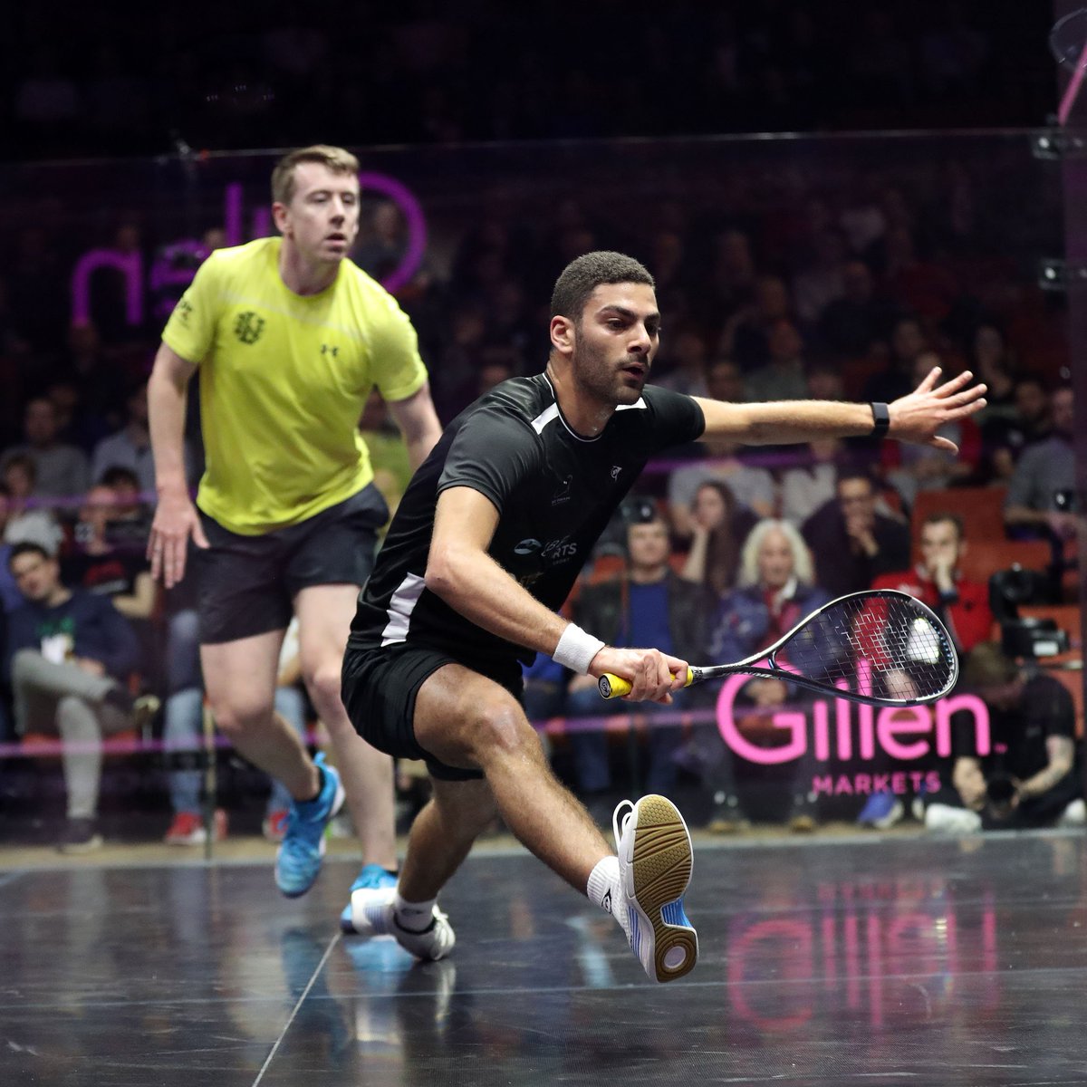 Result: GillenMarkets London Squash Classic Men's RD2

🇪🇬 [7] <a href="/AEleinen/">Aly Abou Eleinen</a> beats <a href="/nathanlake3/">Nathan Lake</a> 🏴󠁧󠁢󠁥󠁮󠁧󠁿
2-0: 11-6, 11-5 (26m)

📝 Report: psaworldtour.com/featured-news/…

#LondonClassic