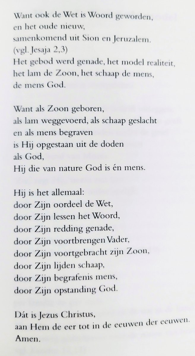 Het poëtische begin van de paashomilie van Melito van Sardes (2e eeuw na Chr.). Een prachtige verwoording ook van de continuïteit tussen Pesach en #Pasen.