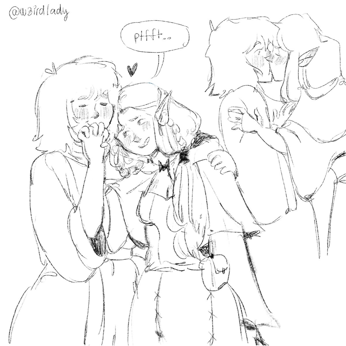 She doesn't know how to kiss #farcille #dungeonmeshifanart