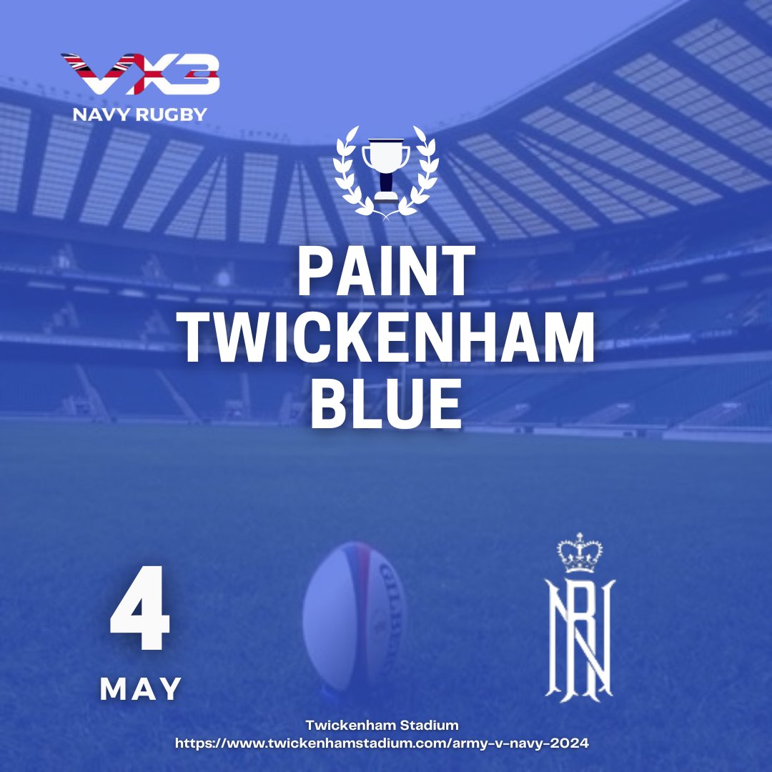 Made your May Bank Holiday plans yet? Know what you're doing on #StarWars Day (May the Fourth)? Twickenham beckons. Witness 2 hugely exciting matches surrounded by friends and supporters of @armyrugbyunion (who aren't so bad). eticketing.co.uk/rfu/EDP/Event/… #GoNavy #Twickenham