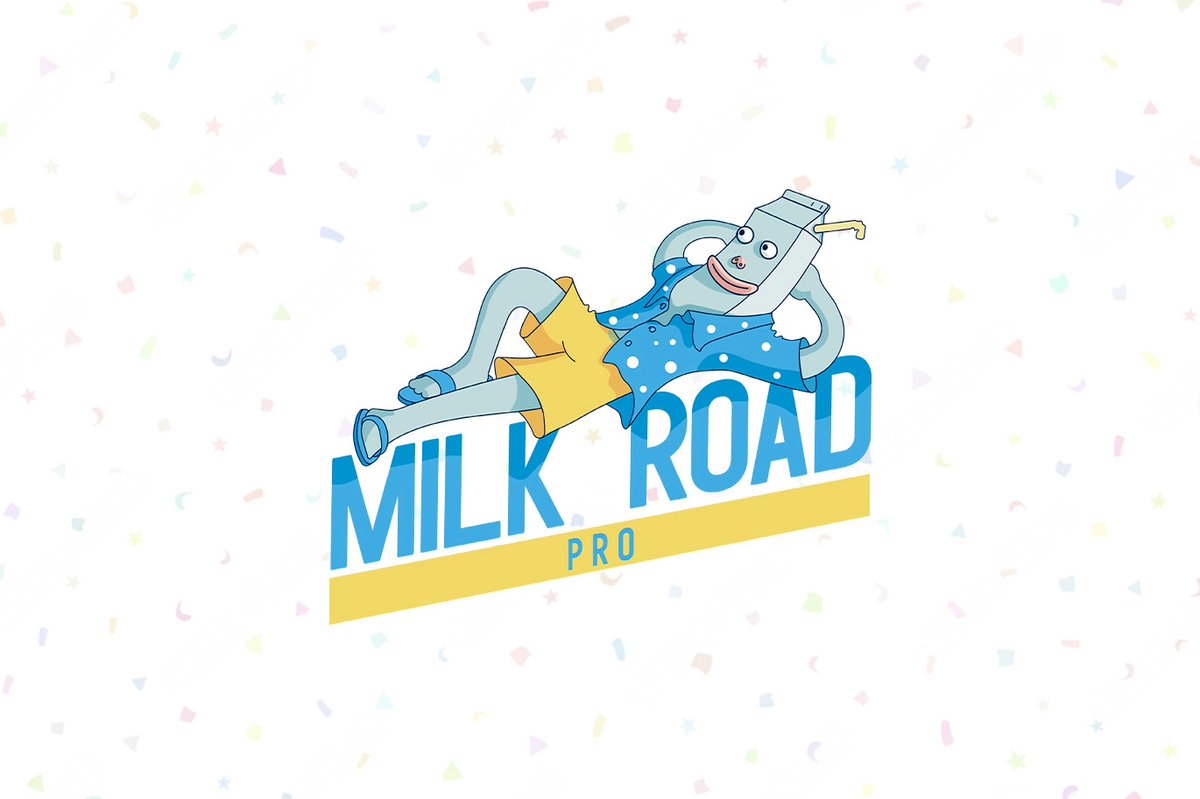 Introducing: Milk Road Pro.

It's the #1 resource to become a better crypto investor and navigate the bull market.

We're giving away a free membership.

To receive it:

1. Retweet this post
2. Reply "Pro" below