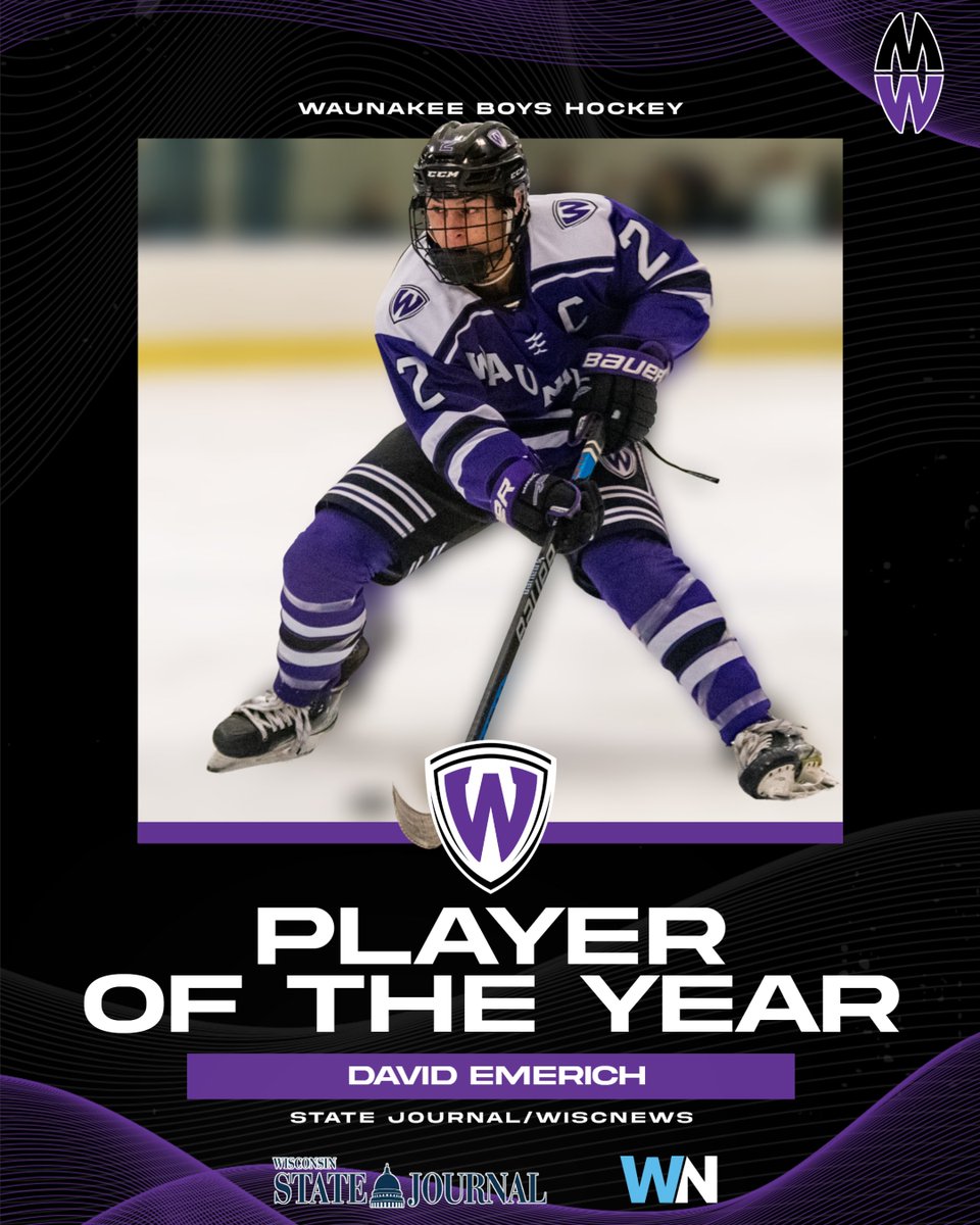 Warrior Media (@wm_whs) on Twitter photo Congratulations to <a href="/DavidEmerich15/">David Emerich</a> who has been named 2024 State Journal/WiscNews Boys Hockey Player of the Year!
<a href="/waunakeehockey/">Waunakee Hockey</a> #waunakeeway Congratulations to <a href="/DavidEmerich15/">David Emerich</a> who has been named 2024 State Journal/WiscNews Boys Hockey Player of the Year!
<a href="/waunakeehockey/">Waunakee Hockey</a> #waunakeeway