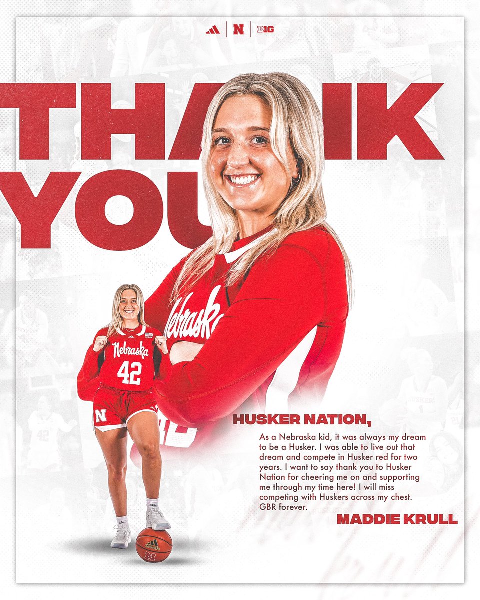 Homegrown through and through 🫶 Thank you for being a Husker @maddie_krull.