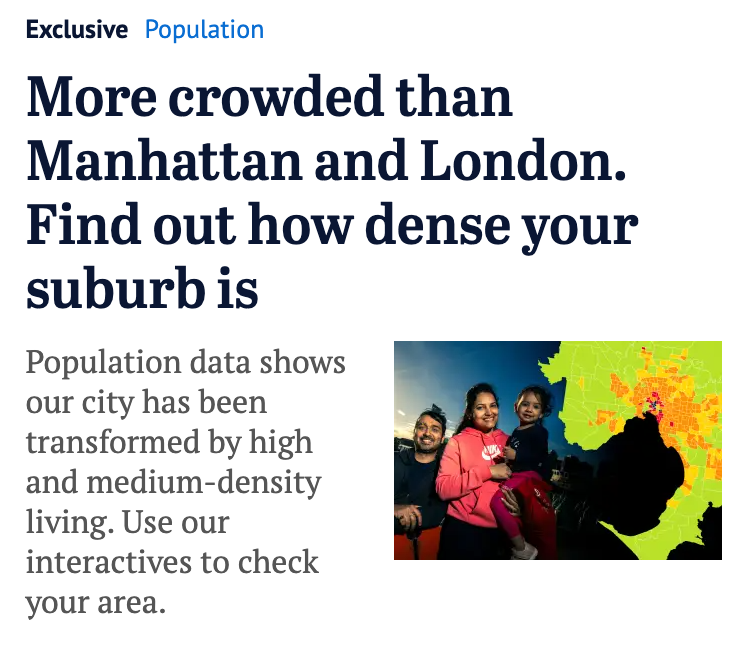 Jonathan_Nolan_'s tweet photo. Anybody who has visited both cities knows that Melbourne is not more crowded than Manhattan or London.

Melbourne is not “among the most crowded places in the developed world” and the truth matters for how Melbourne grows... 🧵 https://t.co/wC6x00DjEd