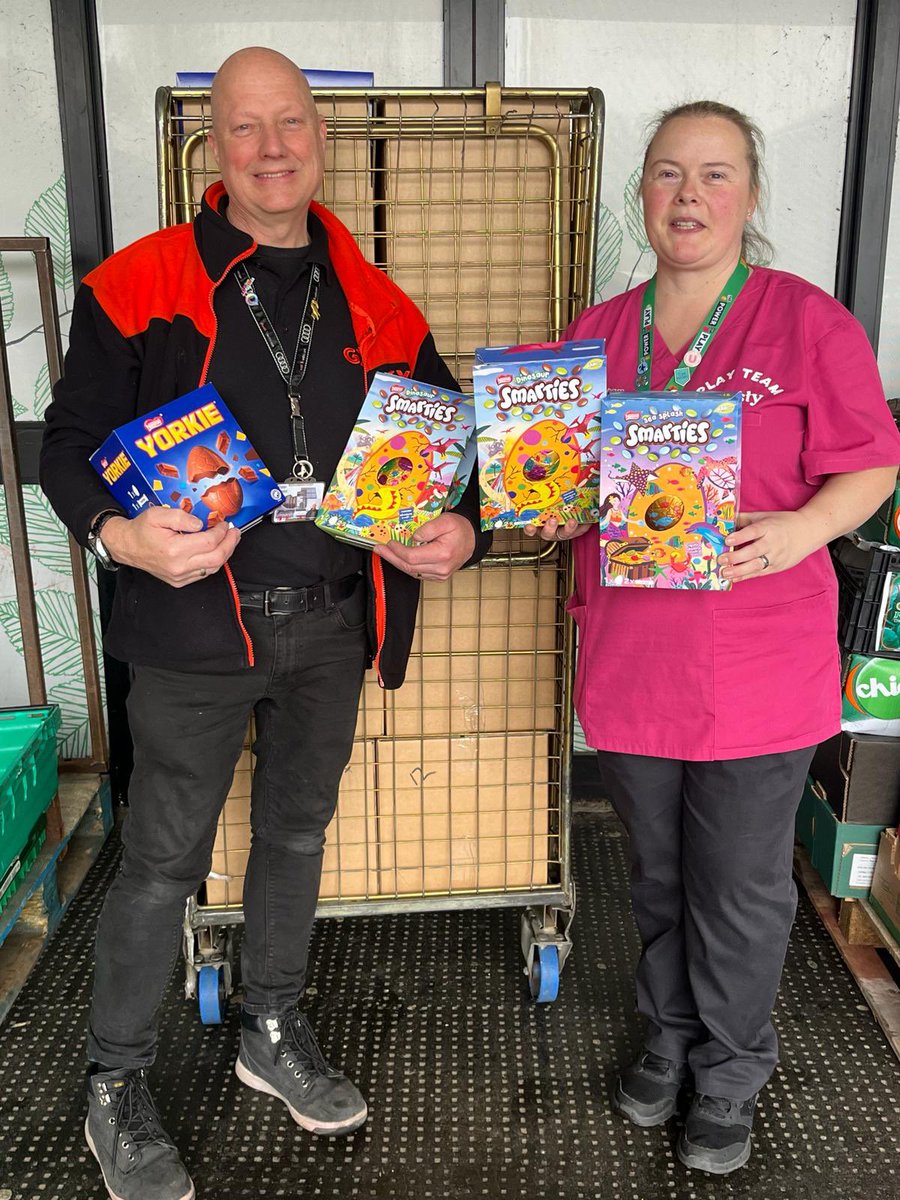 @NCHPlayService would like to say a huge thank you to @GXOLogistics for donating Easter eggs to our patients, families and staff @nottmchildrens @nottmhospitals