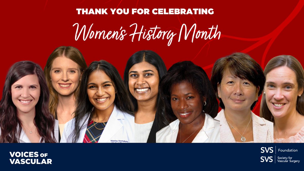 As #WomenHistoryMonth comes to a close, we celebrate the incredible achievements of women in vascular! From honoring trailblazers to educating patients, let's carry this momentum of this campaign forward every day. Here's to a future where every voice is heard and valued.