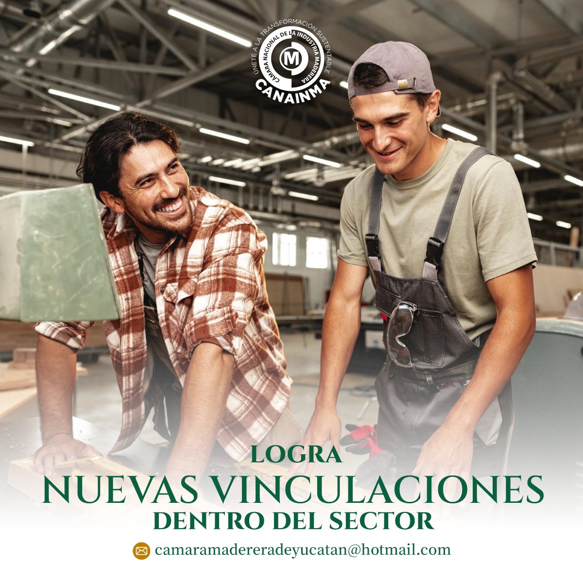Nuestra experiencia, orientación y representación dentro del sector industrial maderero puede ayudarte a tener nuevas vinculaciones a proyectos. 

¡Afíliate y accede a beneficios exclusivos!

#CANAINMASureste #Afiliación #SectorMaderero