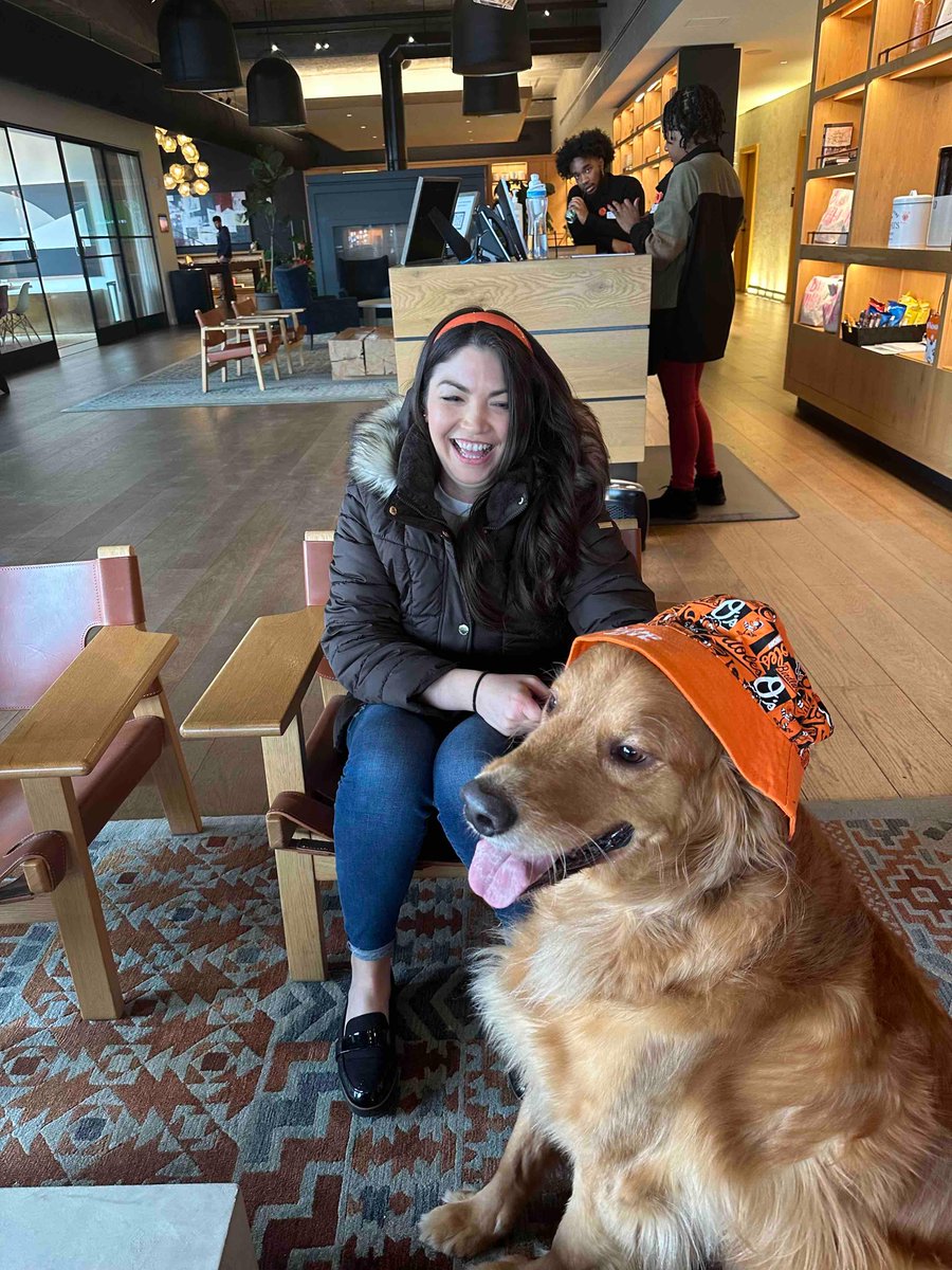 CanopyBaltimore's tweet photo. Our special guest, Camden celebrating the Baltimore Orioles team win on Opening Day at Camden Yards... what a coincidence! https://t.co/5I8AExDSCt