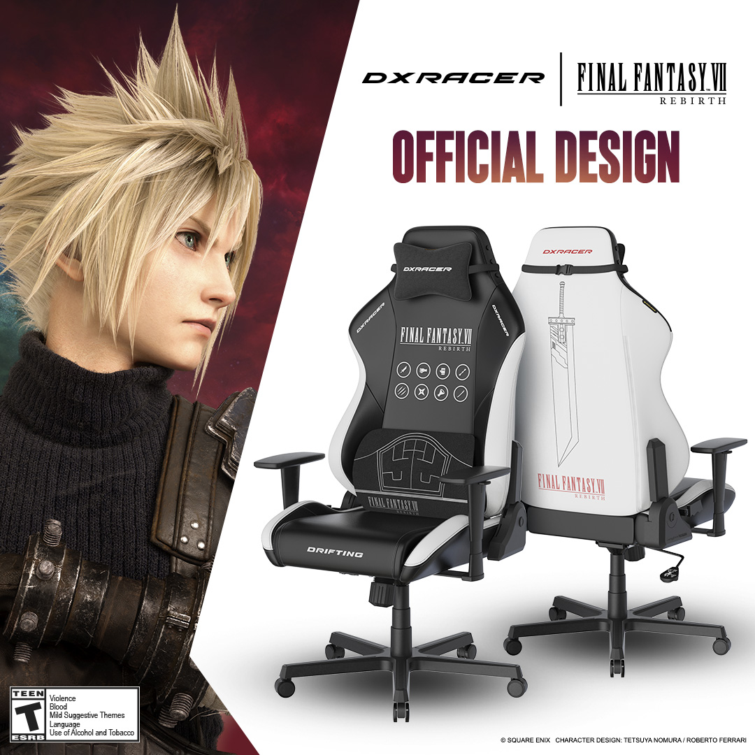 Introducing the exclusive Final Fantasy VII Rebirth x @DXRacer chair. Designed with ergonomic precision this isn't just a chair, it's your throne. #FF7R Pre-order today: sqex.link/uyq1