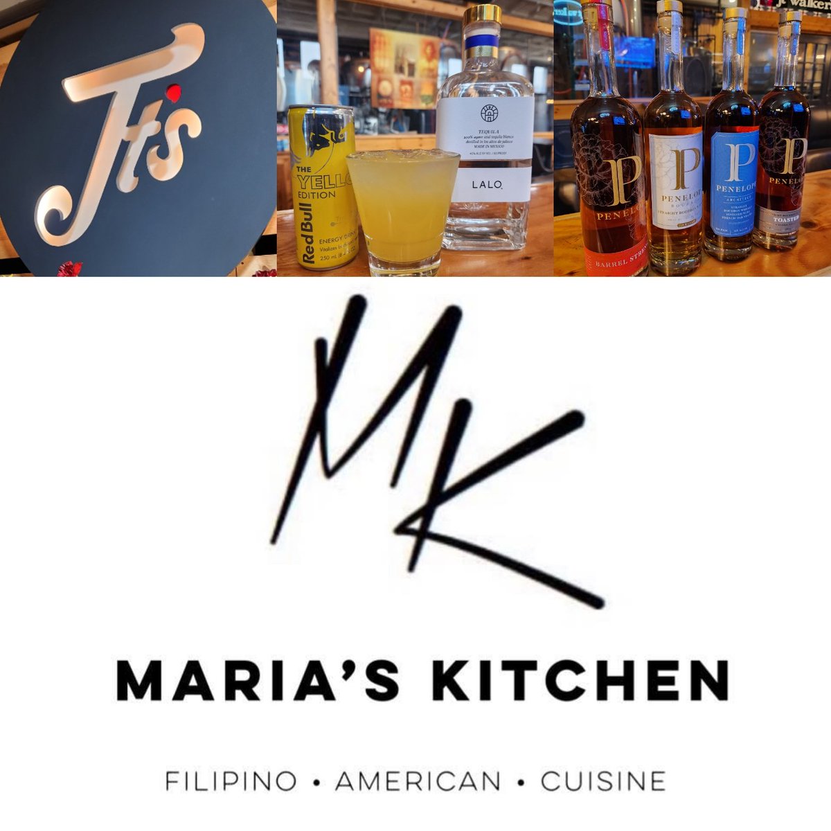 At the Brewery tonight: Ms Pac Man cocktail made with Lola Tequila and Yellow Red Bull, a slew of new Penelope Bourbon's and Maria's Kitchen Food Truck slinging some great eats. Let's have an awesome Friday!