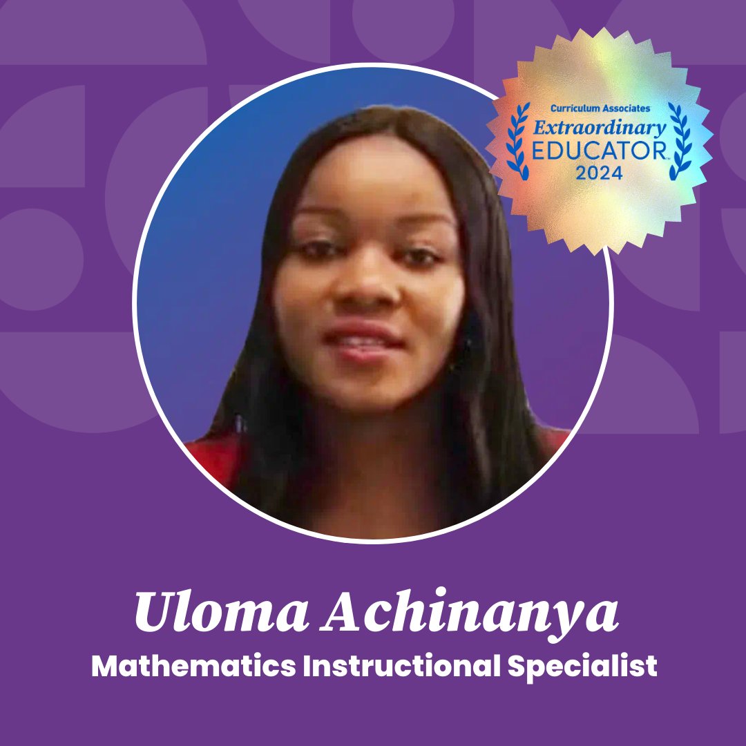 CurriculumAssoc's tweet image. Uloma Achinanya from @HoustonISD joins the class of 2024 #ExtraordinaryEducators for pioneering innovative classroom strategies while driving high expectations and student achievement! 🏆 #iReadyTX

Read more: bit.ly/3HWQHMI