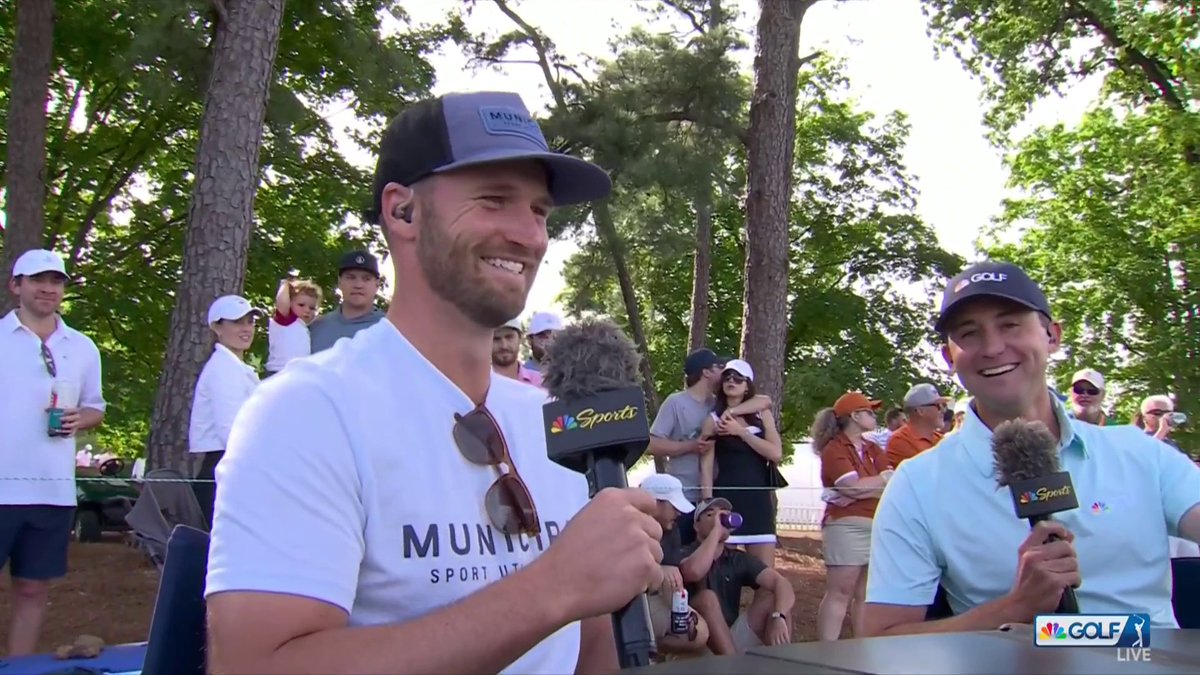 .@Wyndham_Clark joins @SmylieKaufman10 for a Casual Friday Happy Hour at the @TCHouOpen live NOW on Golf Channel and @peacock. 😎