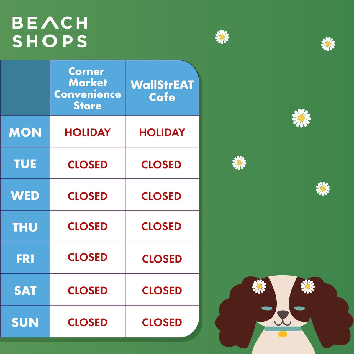 Spring Break is here and Beach Shops wants to make sure you are in the know. Swipe to see Beach Shop locations Spring Break hours and check the website for the most up to date hours throughout the week.