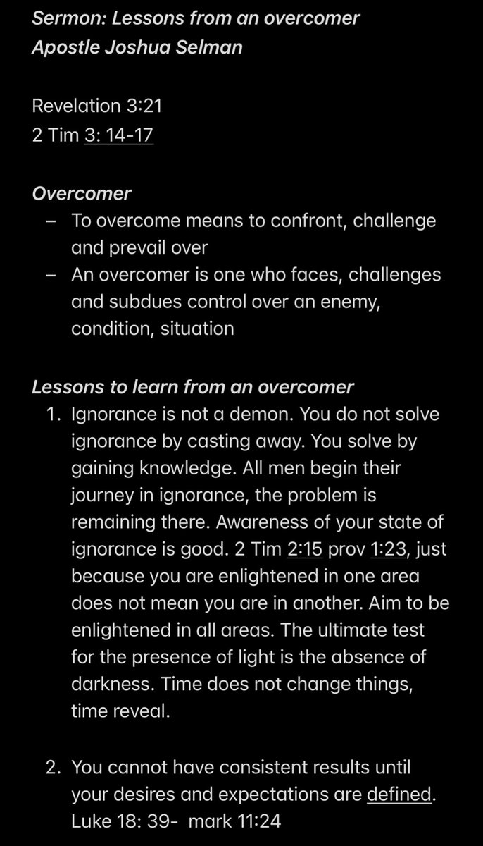 lola3benson's tweet photo. Read my sermon note and be blessed. #ApostleJoshuaSelman #koinonia #lessonsfromanovercomer https://t.co/KN35ua1GCM