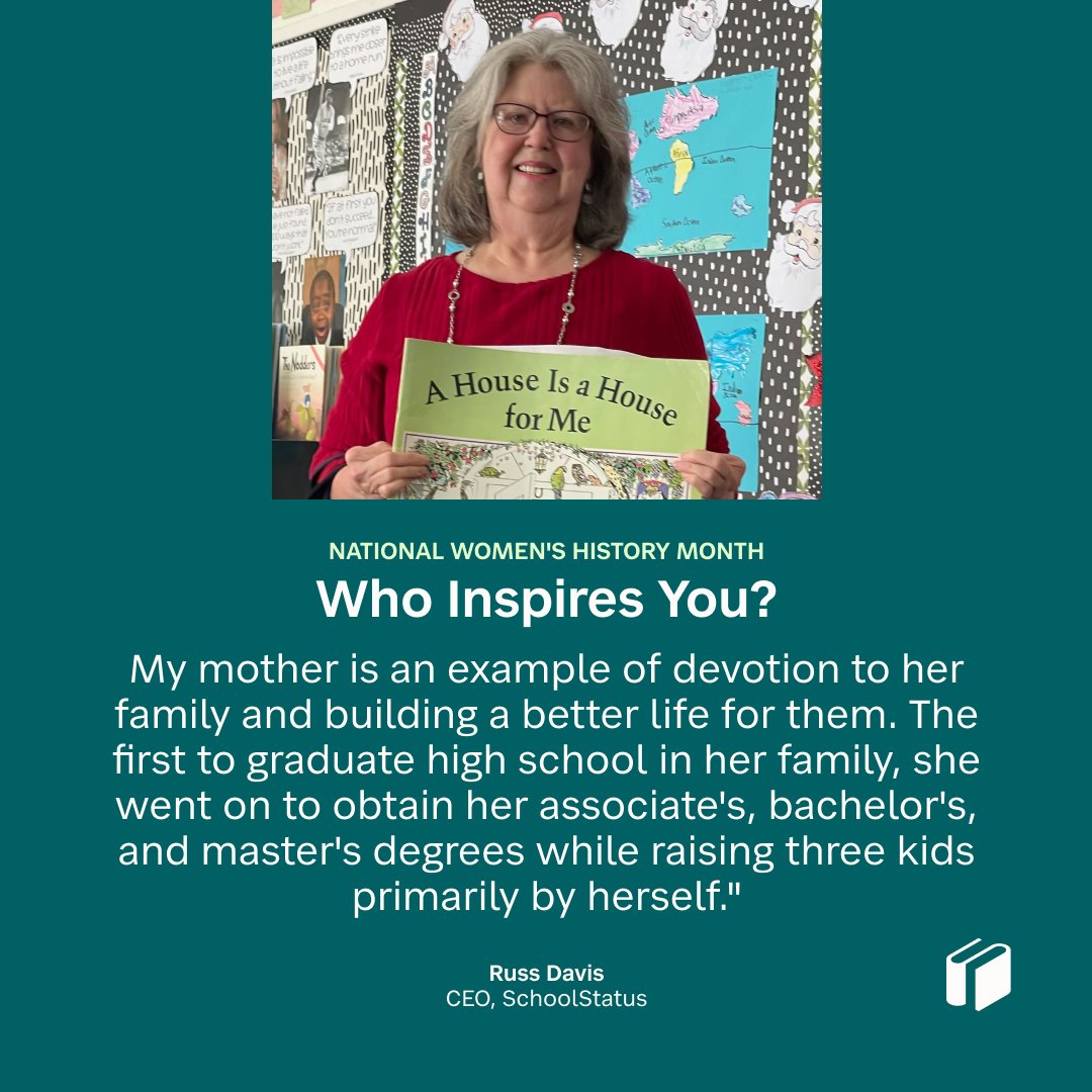 😍 Women who inspire us: Trish Davis! 🏆 'My mother is an example of devotion to her family and building a better life for them. The first to graduate high school in her family, she went on to obtain her master's degree while raising 3 kids.' CEO Russ Davis #WomensHistoryMonth