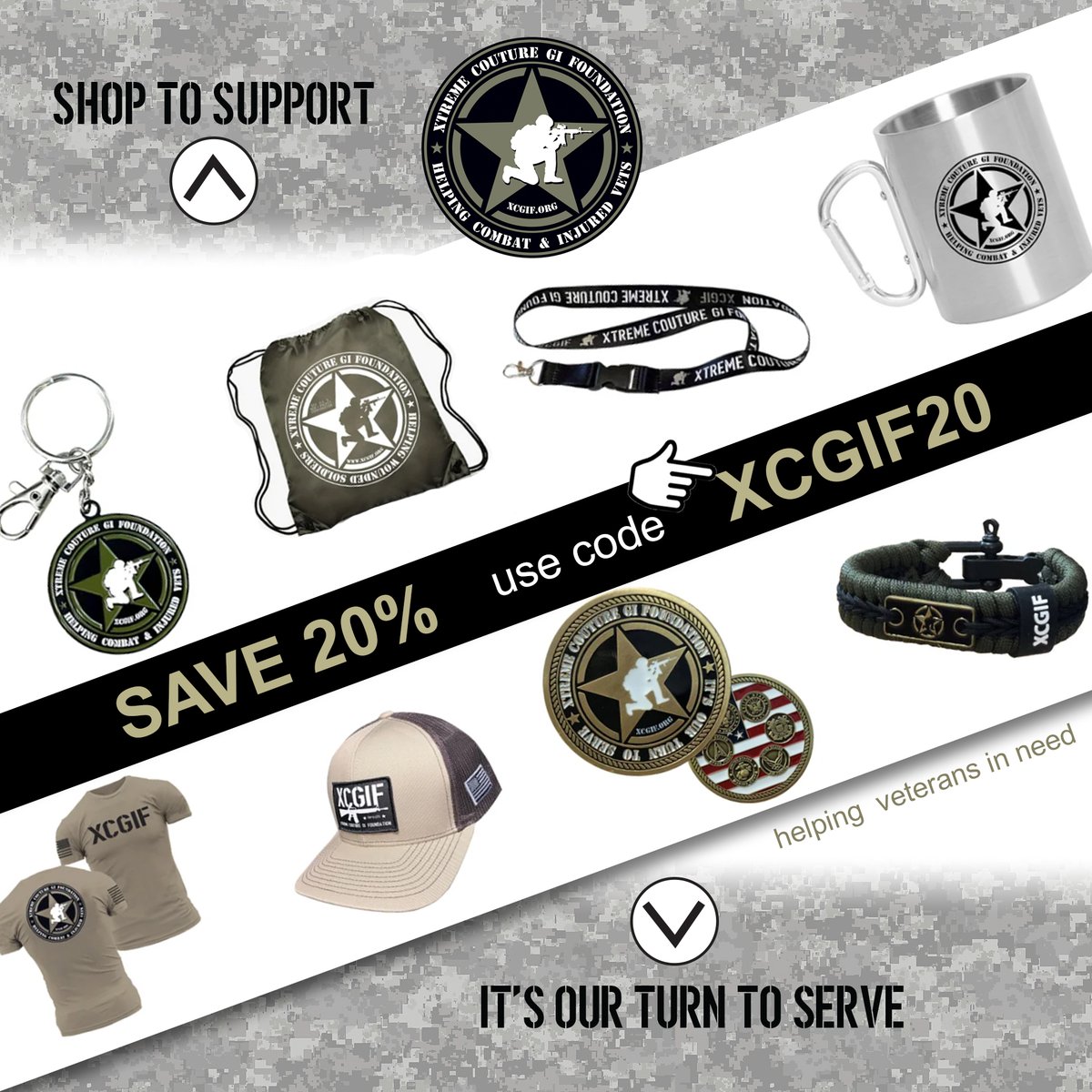 Visit our store and Shop to Support. 100% of all proceeds goes to help Combat and Injured U.S. Veterans in emergent need! See link in Bio or visit xcgif-shop.square.site #helpingveterans #xcgif #patriots