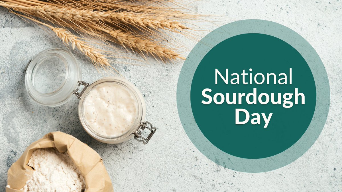 Happy National Sourdough Bread Day! Spring is here and it's time to bring your sourdough starter out of hibernation and #eatwheat.