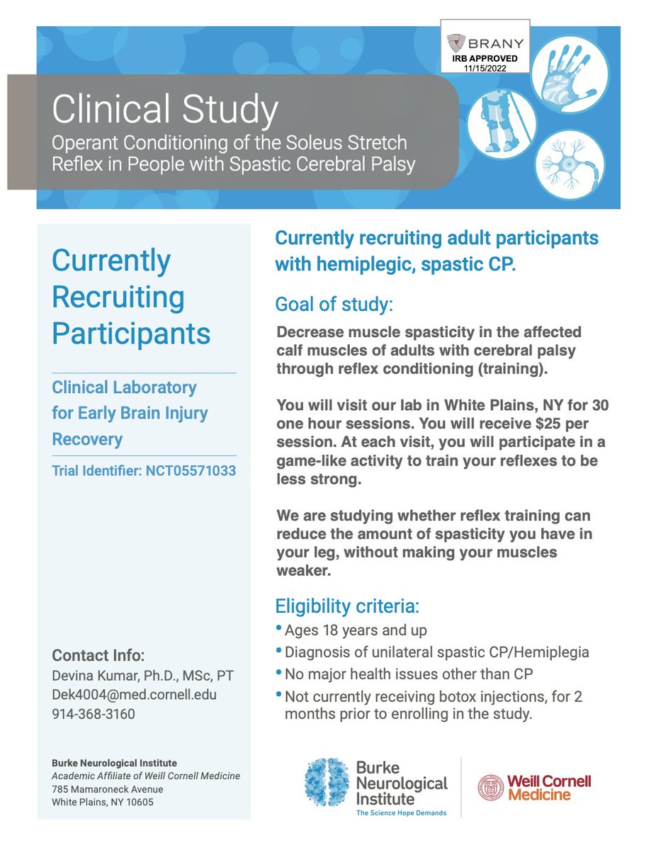 friel_lab's tweet image. We’re recruiting!
For more information or to participate, please contact the Friel Lab at friellab@gmail.com
#CPResearch #CP