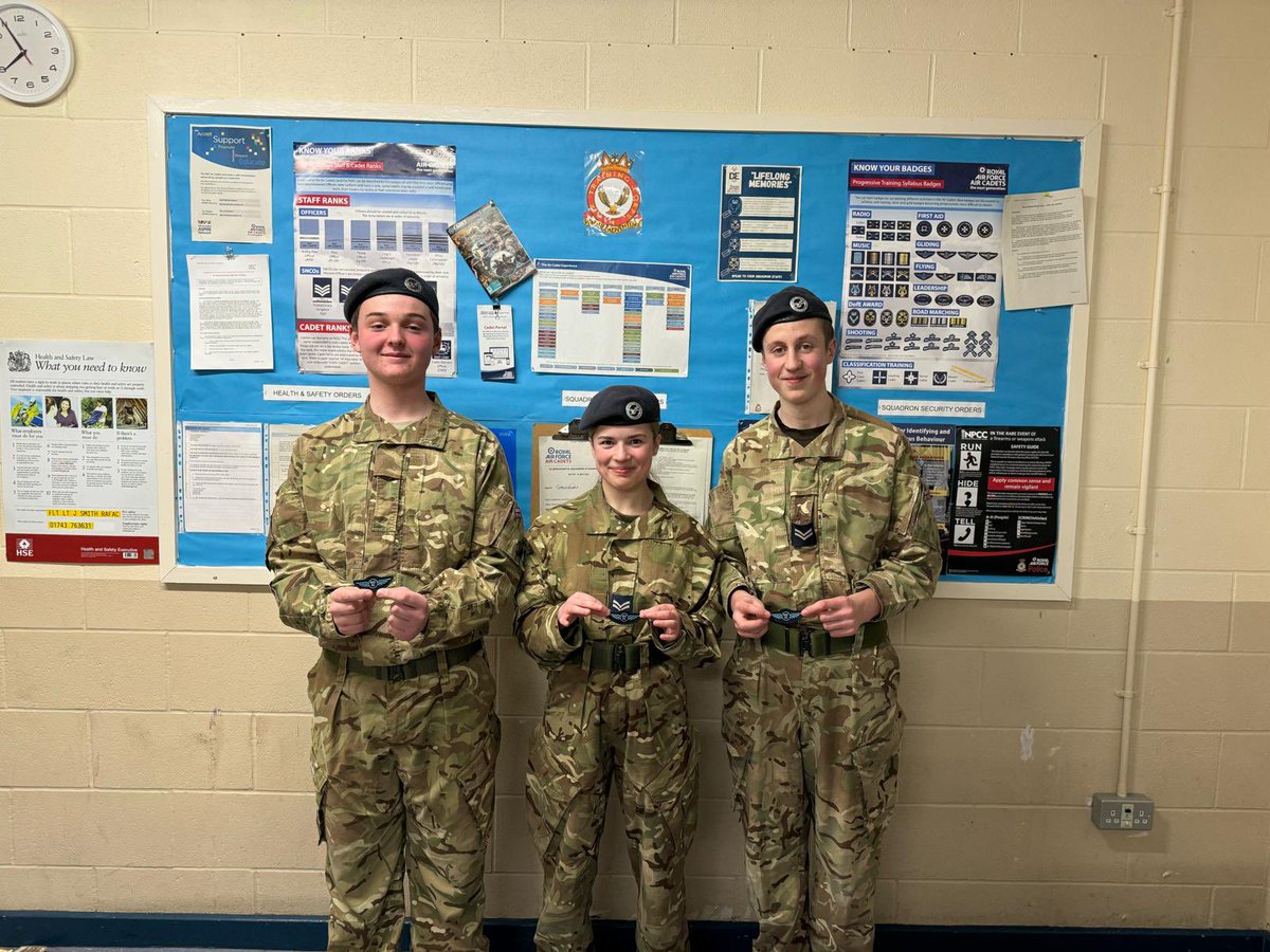 March has been another fantastic month for 63 Squadron, with cadets achieving qualifications in aviation ✈️, marksmanship 🎯, music 🎵, classification 📕 & DofE 🥾 AND a promotion for Corporal Johnson this week 🙌 - well done all! #whatwedo #expandyourhorizons
