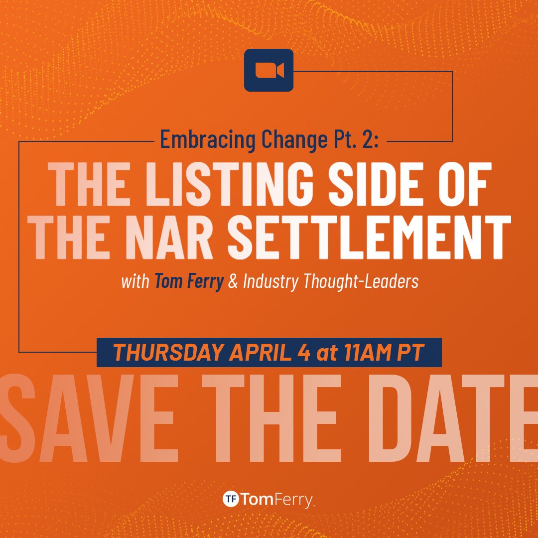 Over 30,000 agents registered for last week's webinar, and I'm giving you another round of Embracing Change Pt. 2: The Listing Side of the NAR Settlement. Learn how to navigate legal shifts, protect yourself, and maximize success at the next webinar: hubs.la/Q02rcmMC0