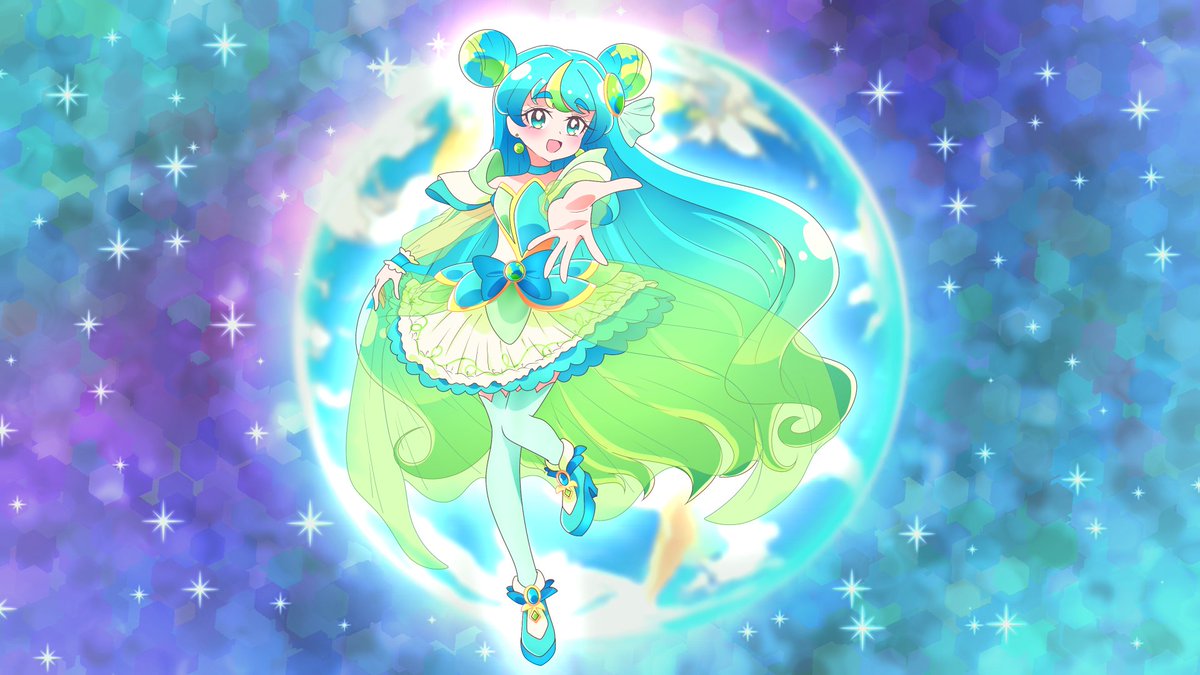 Liny_u3u's tweet image. ¡La fuerza de la vida que desciende desde la tierra! ¡Cure Terra! 
໒꒰ྀི∩˃ ᵕ ˂∩꒱ྀི১💙💚
#precure #precurefanseries #precureart #precureoc #commissions #anime #art #プリキュア