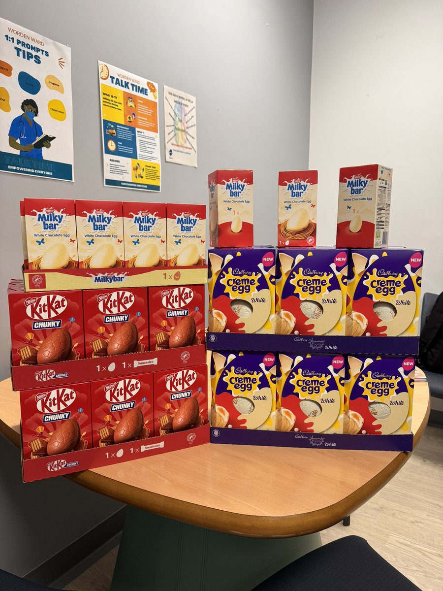 Another big thank you to @asda ! Who very kindly donated easter eggs for ALL the wards at Chorley! It certainly put big smiles on all our service users, we are so lucky to be positioned in such a lovley community! Thank you @asda it means more than you know! 🫶🏼