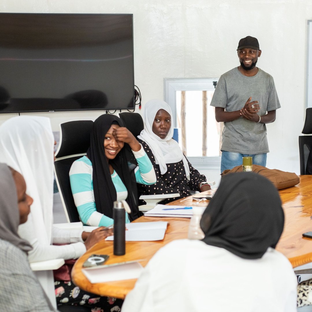 Check out these pictures from one of our  Social Impact Seed Fund awardees, Abdou Karim Badjie. His project, Tech4SDGs, aims to increase digital literacy among women in marginalized communities and provide them with the skills they need to thrive in a tech-driven world. #firstgen