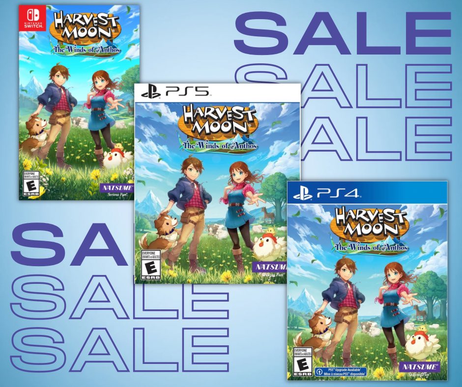 Harvest Moon: The Winds of Anthos and the season pass are 20% off on PlayStation and Nintendo Switch!
