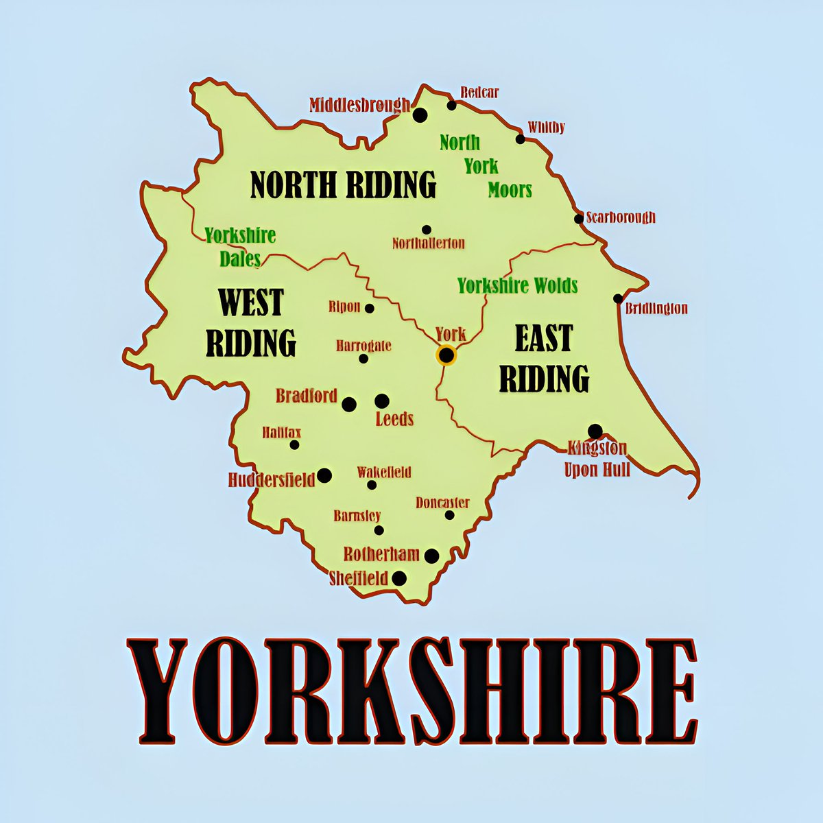 The #WestRiding of Yorkshire consists of a largely urban south and a rural north. Some of the loveliest of the #Yorkshire Dales are in the West Riding, including Nidderdale and Wharfedale. The West Riding stretches out as far as Sedbergh. 🇬🇧 #HistoricCounties | #CountyDays 🏴󠁧󠁢󠁥󠁮󠁧󠁿