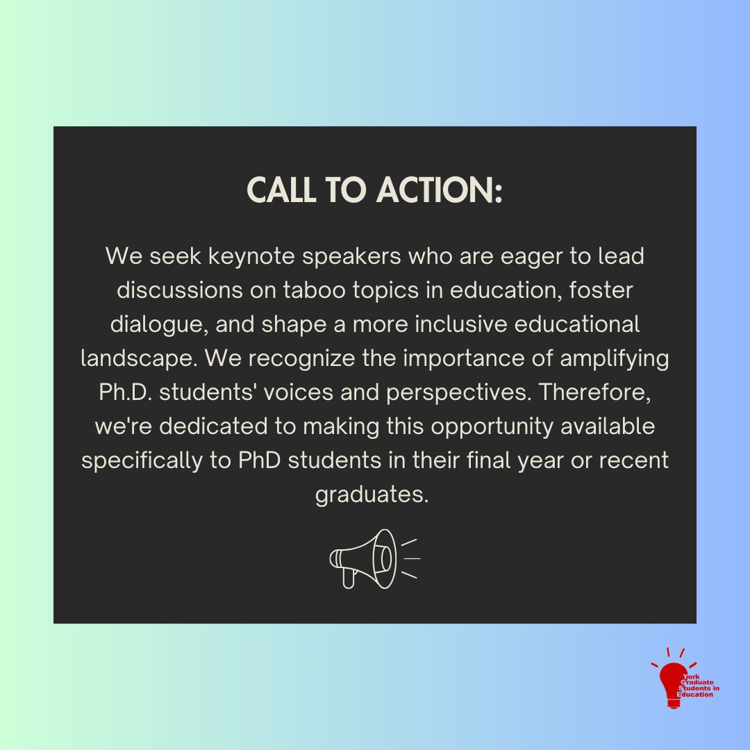 ygse_yu's tweet photo. Attention PhD Candidates!

If you are in your final year or are a recent graduate, we extend a warm invitation to you to present as keynote speakers at our annual conference!

For more information: https://t.co/lgaqwwEepV

Application: https://t.co/Te2EImVHEM https://t.co/Jq6WFXC3aw