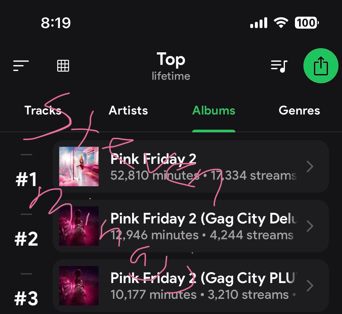 StevenMinajj's tweet photo. Barbz show me those streaming numbers OR what you’re streaming right now‼️⬇️

I wanna see who’s actually fkn streaming 👀

#FTCU #PlatinumMinaj #CongratsNicki #Everbody #PinkFriday2 #NickiMinaj https://t.co/SGabrfRzFx