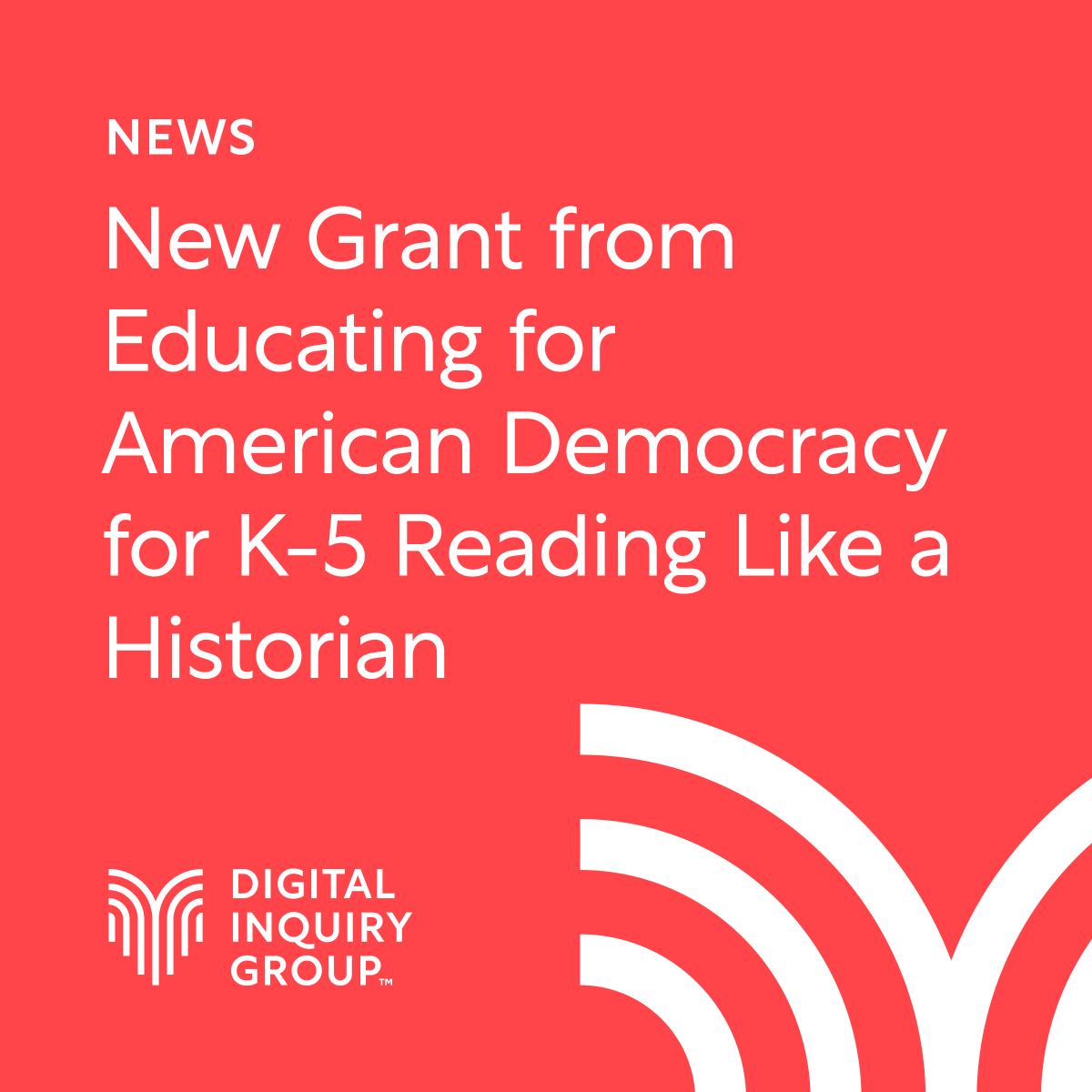 We've partnered with Los Angeles Unified School District to create Reading Like a Historian lessons aligned to the Educating for American Democracy roadmap. Stay tuned for 10 new document-based history lessons for elementary classrooms. inquirygroup.org/projects