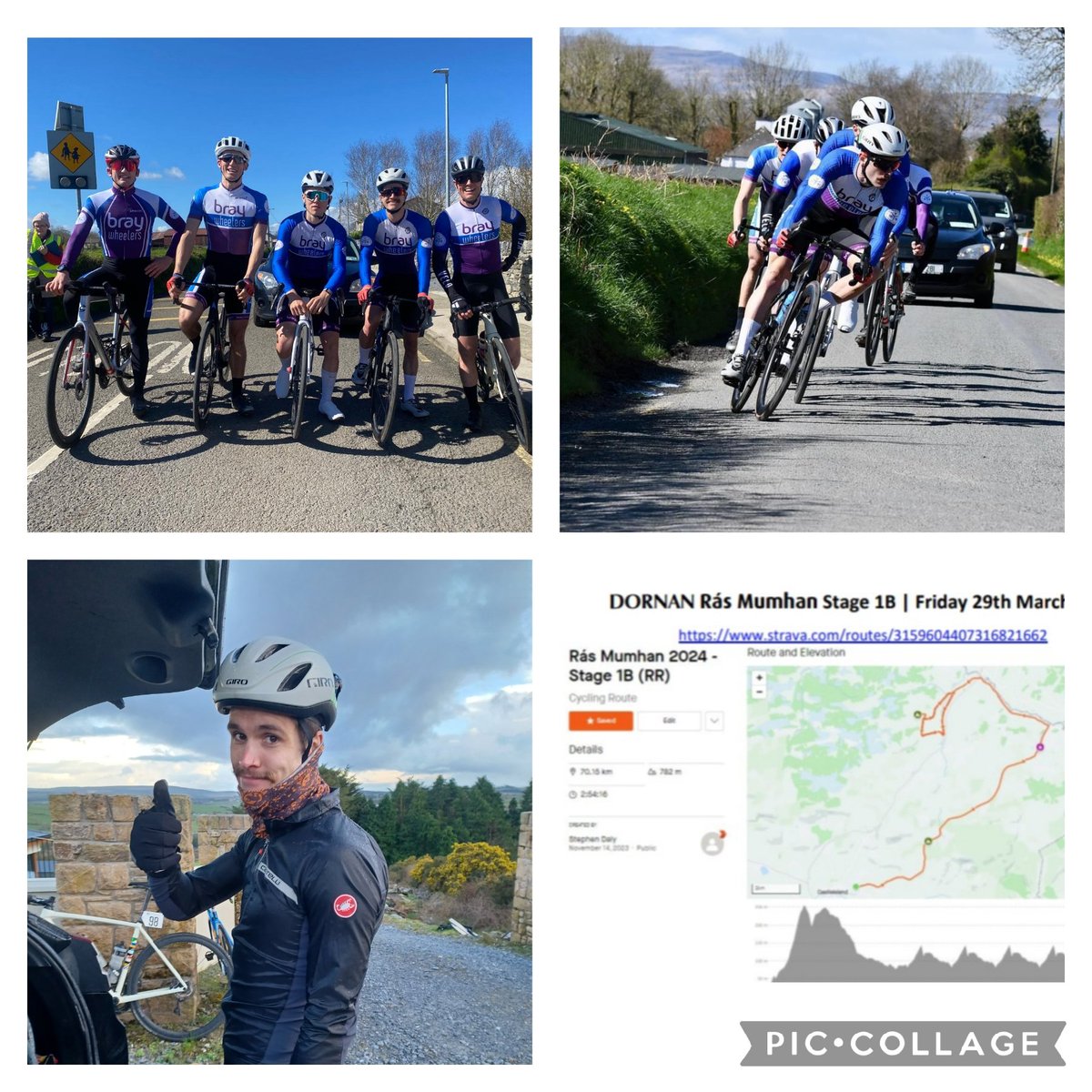 So proud of Conor Insta @cyco___killer and the #BrayWheelers boys Jack, Rob, Anthony & Greg today @Rasmumhan first 2 stages. 20th team already. More fun tomorrow! #RingofKerry @CyclingIreland @bray_ie