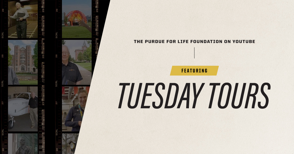 The @PurdueforLife YouTube channel is home to a collection of video playlists that highlight the very best of @LifeAtPurdue—including the popular Tuesday Tours. Check out all 80+ tours of campus and beyond at purdue.university/4bW6SYB.