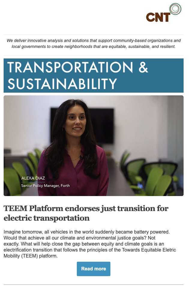 It's been a busy month at CNT! Check out our latest newsletter for a recap of a new publication, new job opening, new just transition to electrification blog post and more news! Read more here us1.campaign-archive.com/?u=1a9c0715b0f…