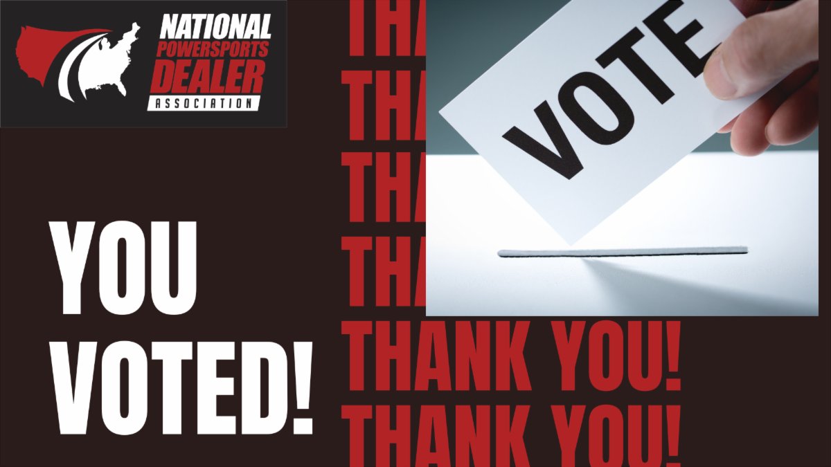 The results of the primary elections are in, and #NPDA is the winner. The #NationalPowersportsDealerAssociation balloting coincided with the primary elections in some states — March 4-8, and the Members have spoken. dealernews.com/Home/post/elec…