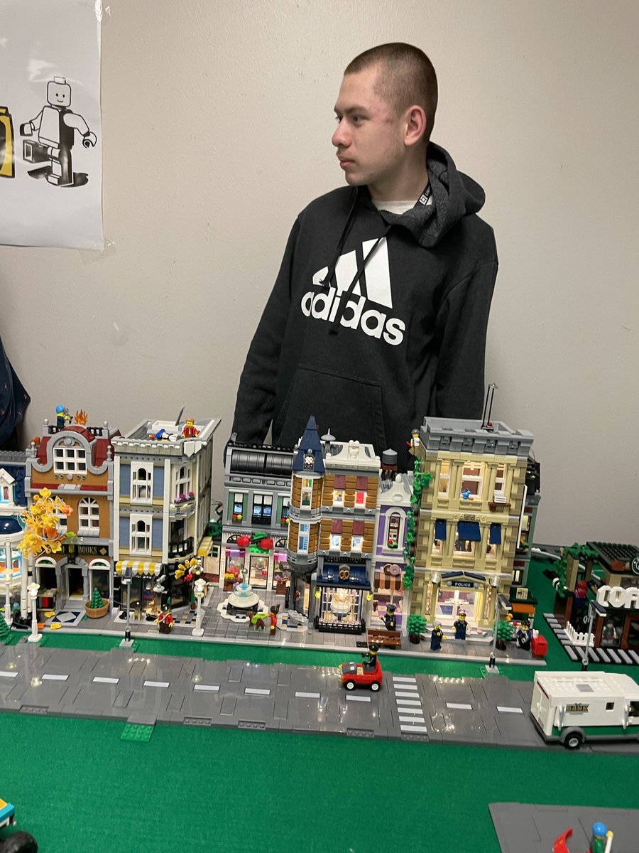Students working on our Lego Cyber City.